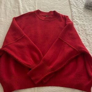 Free People Red Sweater